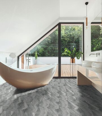 Fuzion SmartDrop Tile - Grey Granite